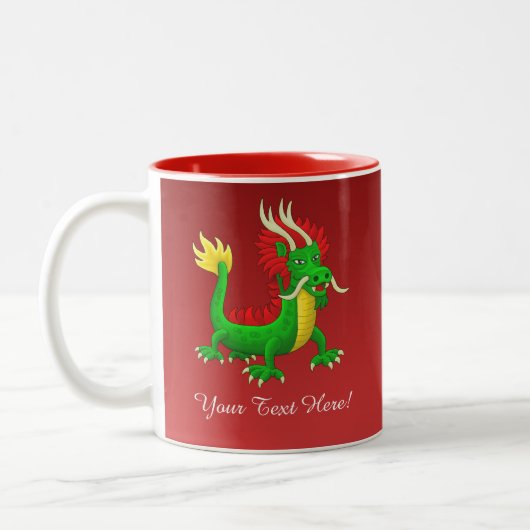 Beautiful Chinese Dragon Zweifarbige Tasse (Links)