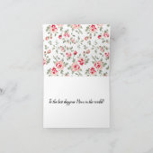 Beautiful Chiweenie Floral Mothers Day Card Karte (Innenseite)