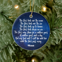 Beautiful Christian Prayer Stars Poem Personalized Keramik Ornament