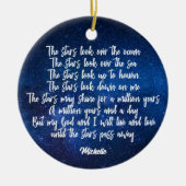 Beautiful Christian Prayer Stars Poem Personalized Keramik Ornament (Vorne)