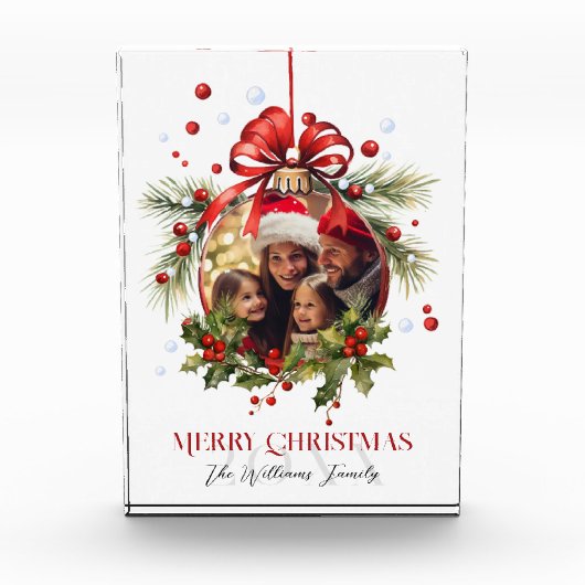 Beautiful Christmas Bauble Frame Family Holidays Fotoblock (Vorderseite)