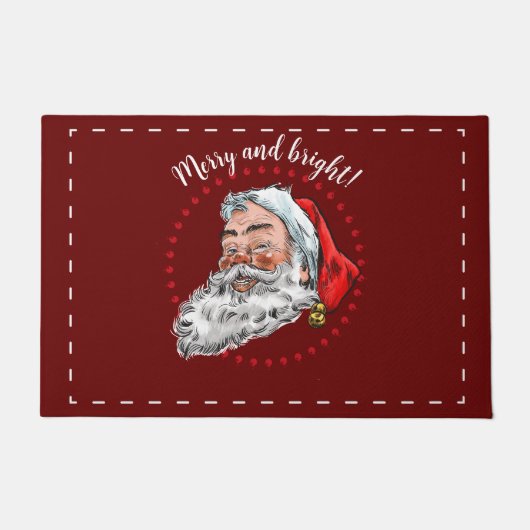 Beautiful Christmas personalised Santa decorated  Fußmatte (Vorderseite)