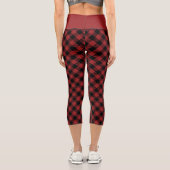Beautiful Christmas Red Buffalo Kariert Capri Leggings (Rückseite)