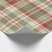 Beautiful Christmas Red White and Green Plaid Geschenkpapier (Ecke)
