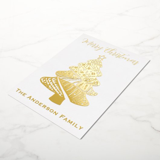 Beautiful Christmas Tree Folien Feiertagskarte (Gedreht)