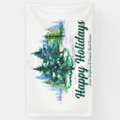 Beautiful Christmas Trees Custom Company Party Banner (Vertikal)