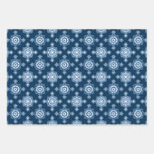 Beautiful Classic Blue | Blau und Weiß elegant Geschenkpapier Set (Vorderseite 2)