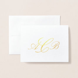 Beautiful Classic Monogram Initials Notecard Folienkarte