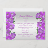 Beautiful Classiy Petunias Floral Birthday Einladung (Vorderseite)