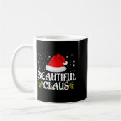 Beautiful Claus Christmas Lights Pajama Family Mat Kaffeetasse (Links)