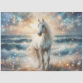 Beautiful Coastal Horse and Ocean Art Decoupage Seidenpapier (Vorderseite)