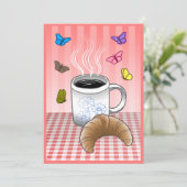 Beautiful Coffee Time Karte (Stehend Vorderseite)