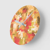 Beautiful Colorful Abstract Pattern Runde Wanduhr (Winkel)