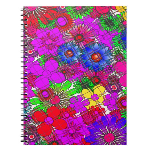 Beautiful colorful amazing floral pattern design a notizblock (Vorderseite)