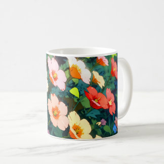 Beautiful colorful anime flowers kaffeetasse