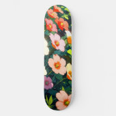 Beautiful colorful anime flowers skateboard (Vorderseite)