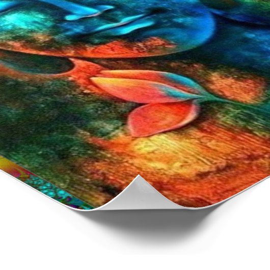 Beautiful Colorful Buddha Poster (Ecke)