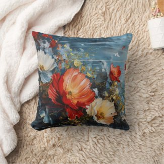 Beautiful colorful floral flower oil painting