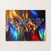 Beautiful Colorful Glimmering Winged Dragonfly Puzzle (Horizontal)