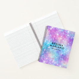 Beautiful Colorful Glittery Iridescent Background Notizblock