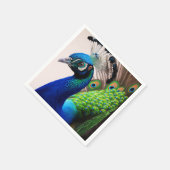 Beautiful Colorful Peacock Pfau Bird Houses Serviette (Ecke)