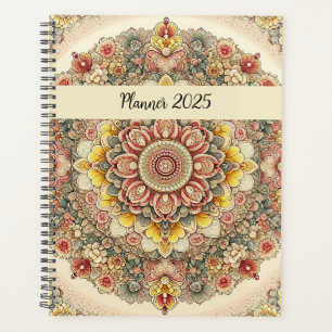 Beautiful Colorful Spiritual Mandala Vintag Planer