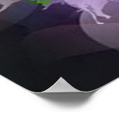 Beautiful Colorful Treble Clef Flower Leaves Paint Poster (Ecke)