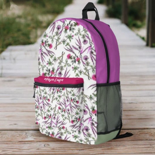 Beautiful Colorful Wildflowers Nature Inspired  Bedruckter Rucksack