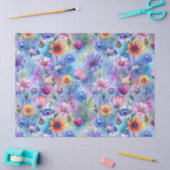 Beautiful Colorful Wildflowers Pattern Decoupage Seidenpapier (Basteln)