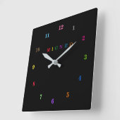 Beautiful Colors - Customizable - Migned Quadratische Wanduhr (Winkel)