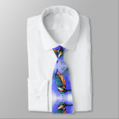 Beautiful Colors Kingfisher Bird Neck Tie Krawatte (Gebunden)