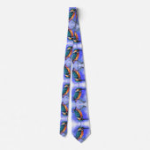 Beautiful Colors Kingfisher Bird Neck Tie Krawatte (Rückseite)