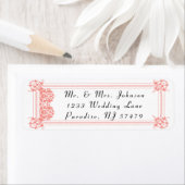 Beautiful Coral Damask & White Wedding - Rückkehr (Insitu)