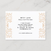 Beautiful Coral Rote Rose Gold Wirbel Schönheitssa Visitenkarte (Rückseite)