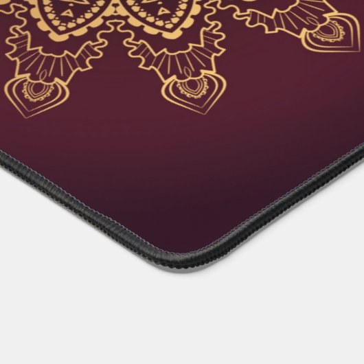 Beautiful Custom Burgundy Mandala Schreibtischunterlage (Ecke)