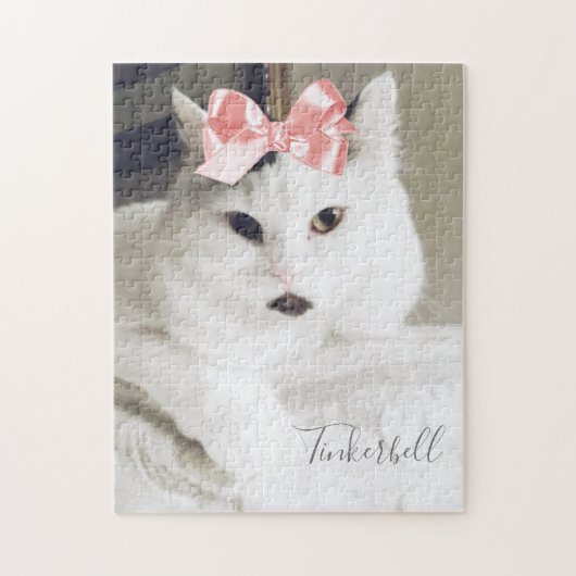 Beautiful Custom Cat Foto Pet Personalisiert Name Puzzle (Vertikal)