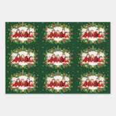 Beautiful Custom Christmas Green Foto Festival Geschenkpapier Set (Vorderseite 3)