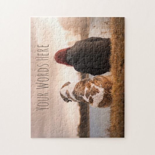 Beautiful Custom Dog and Owner Looking at Lake Puzzle (Vertikal)