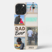 Beautiful Custom Foto Collage Bester Vater je iPhone Hülle (Rückseite)