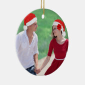 Beautiful Custom Foto Weihnachts Keramik Ornament (Rechts)