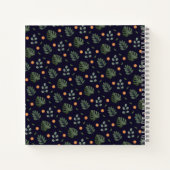 Beautiful Custom Name Modern Leaf Spiral Notebook Notizblock (Rückseite)