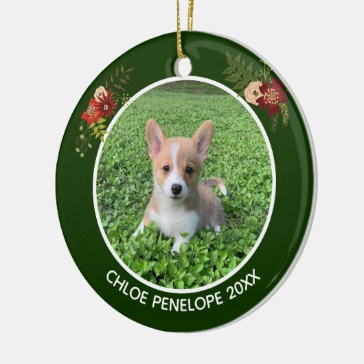 Beautiful Custom Pet Foto Keepake Weihnachten Keramik Ornament (Links)