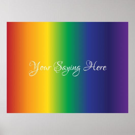 Beautiful Custom Rainbow Stripes Poster (Vorne)