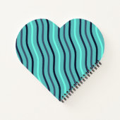 Beautiful Custom Stripe Blue Notizblock (Rückseite)