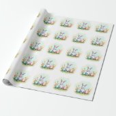 Beautiful Cute Easter Bunny Collection Geschenkpapier (Ungerollt)