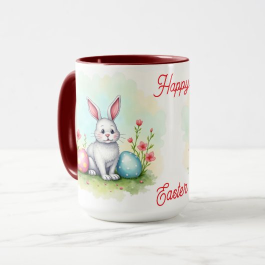 Beautiful Cute Easter Bunny Collection Tasse (Vorderseite Links)