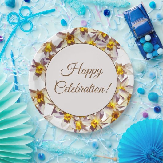 Beautiful Daffodien Blume Custom Paper Teller (Party)