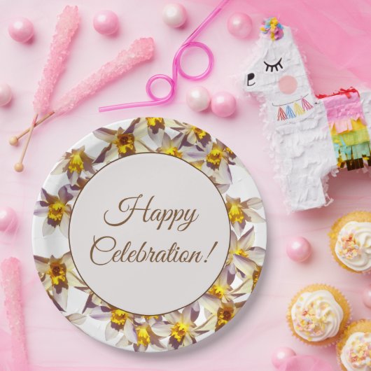 Beautiful Daffodien Blume Custom Paper Teller (Party)