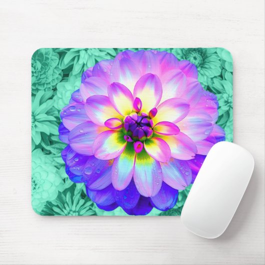Beautiful Dahlia Blume Mouse Pad Mat Mousepad (Mit Mouse)