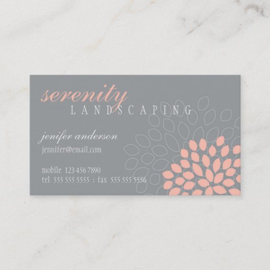 Beautiful Dahlia Visitenkarte (Vorderseite)